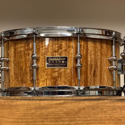 2021 Stubblefield 7x14 Mango Wood Stave Snare Drum Gloss image 11