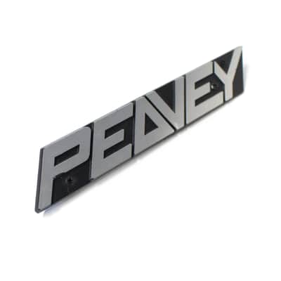 Peavey Speakers Plastic Logo New Style Badge with Screws - Silver image 2