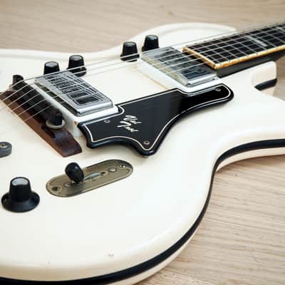 1965 Supro Martinique Val-Trol Resoglass Vintage Electric Guitar White, Valco image 6