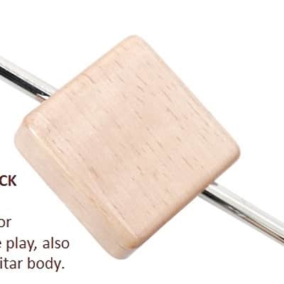 Ministar Basstar Travel Guitar Natural Finish 4 String Bass with Built-in Amp image 6