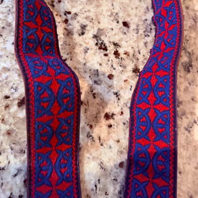 Hootennanny Ace style strap Vintage - Red blue image 2