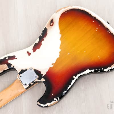 1969 Fender Jazz Bass Sunburst Faux Burst Vintage Bass w/ Case image 15
