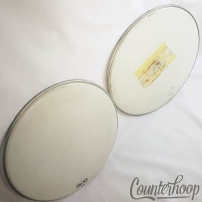 *Ludwig 22" Bass Drum Heads Vintage 60s Cloud Script Logo 2x Set Batter/Resonant image 1