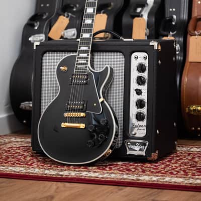 2012 Gibson Custom Les Paul Custom - in Black Ebony & Gold image 2
