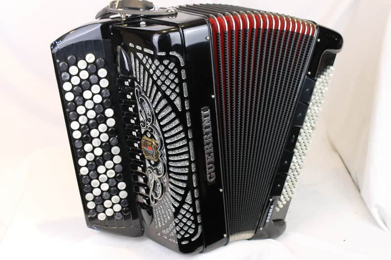 3488 - Black Guerrini Norma Chromatic Accordion LMMM 92 120 | Reverb