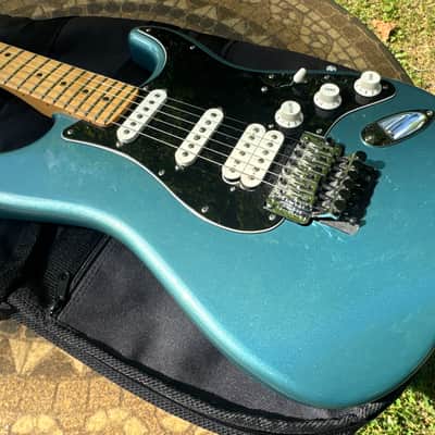 2019 Fender player Stratocaster Tidepool Blue HSS Floyd Rose image 3