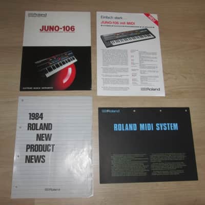 Roland Vintage Original Synthesizer Literature Package (Juno-106, MKS-80,... )Brochure/Catalog - Rare