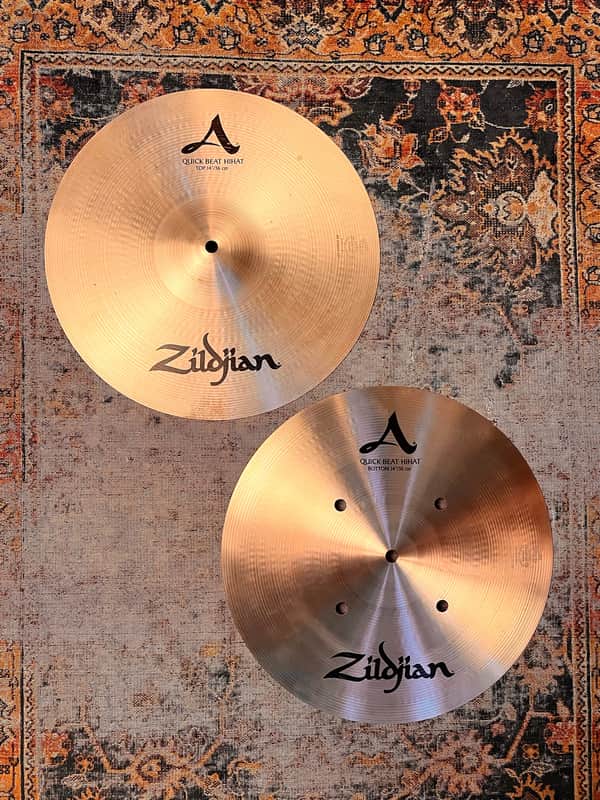 Zildjian QUICK BEAT 14” Hihats SUPER CLEAN! 1082 1370 g ULTRA CRISP! Studio Darlings! Don’t Pay $520!! image 1