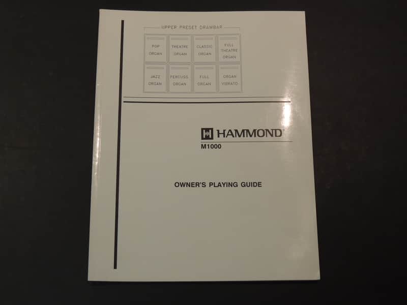 Hammond M1000 Owner's Playing Guide [Three Wave Music] image 1