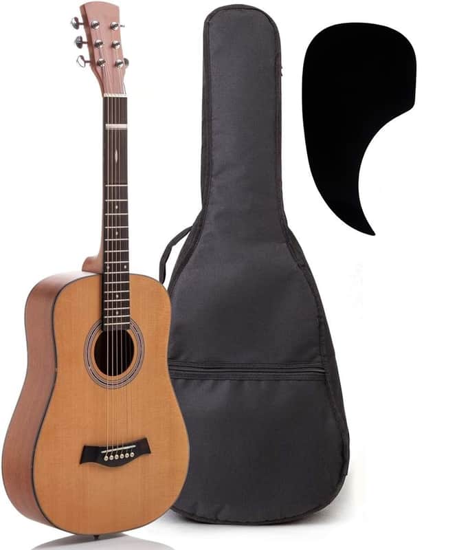Music 3/4 Size Acoustic Guitar Bundle for Beginners, 6 String Beginner Solid Spruce Top Acoustic Guitar With Rosewood FIngerboard, 36 inch, Natural image 1