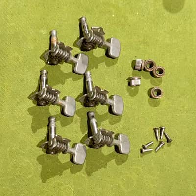 Vintage Grover  Sta-Tite Nickel Guitar Tuners & Bushings image 3