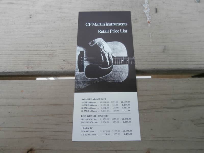 Vintage January 1981 Martin Guitar Retail Price List! Original Case Candy, Paperwork! image 1