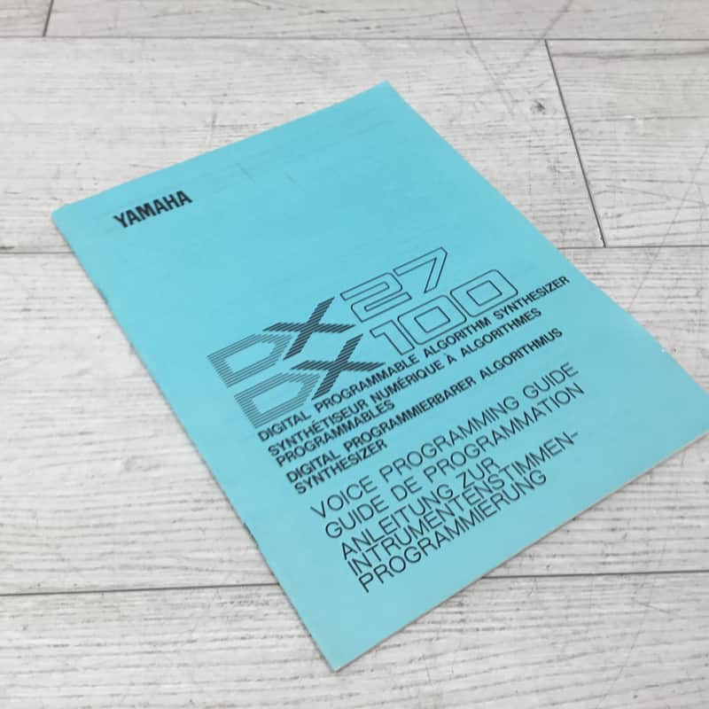 Yamaha DX27/100 Voice Programming Guide image 1