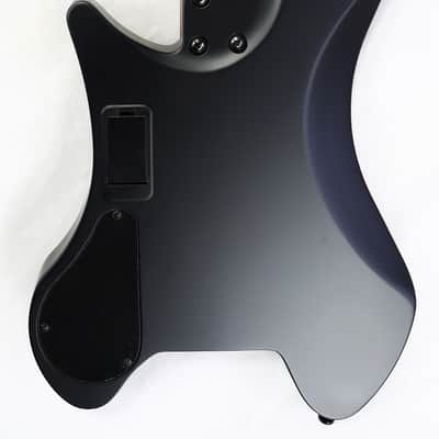 Agile Headless 6 String Baritone Electric Guitar GEODESIC PRO 630 RL MOD Flat Black image 15