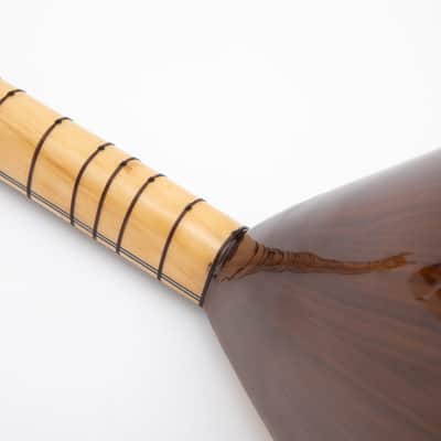 Short Saz Turkish Baglama with built-in Equalize, Walnut wood & Guitar pegs image 9