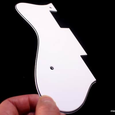 Left-Handed Custom Replacement Guitar Pickguard for Dot Style ,3ply White image 2
