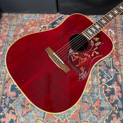 *Video* 1976 Gibson Hummingbird Jumbo Acoustic Wine Red Norlin Era w/OHSC & Hang Tags image 2