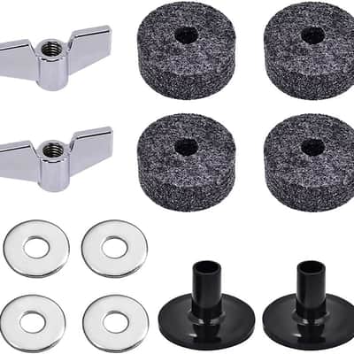 Cymbal Replacement Accessories Cymbal Sleeves with Base Wing Nuts Cymbal Felts Hi-Hat Clutch Felt Hi Hat Cup Felt&Cymbal Washer image 1
