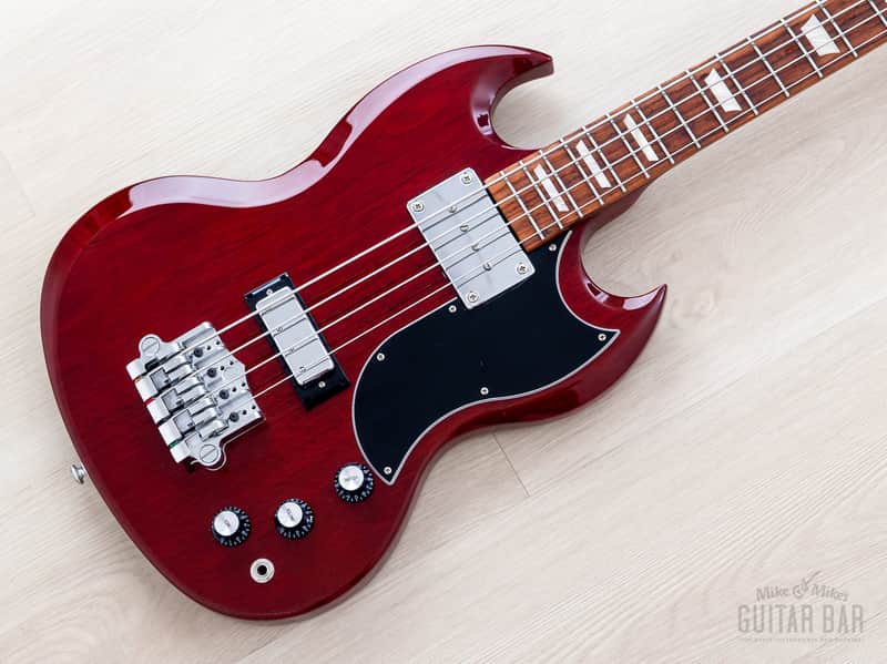 2018 Gibson SG Standard Bass Vintage Reissue EB-3 Gloss Cherry, Near-Mint w/ Case & Hangtags, Yamano image 1