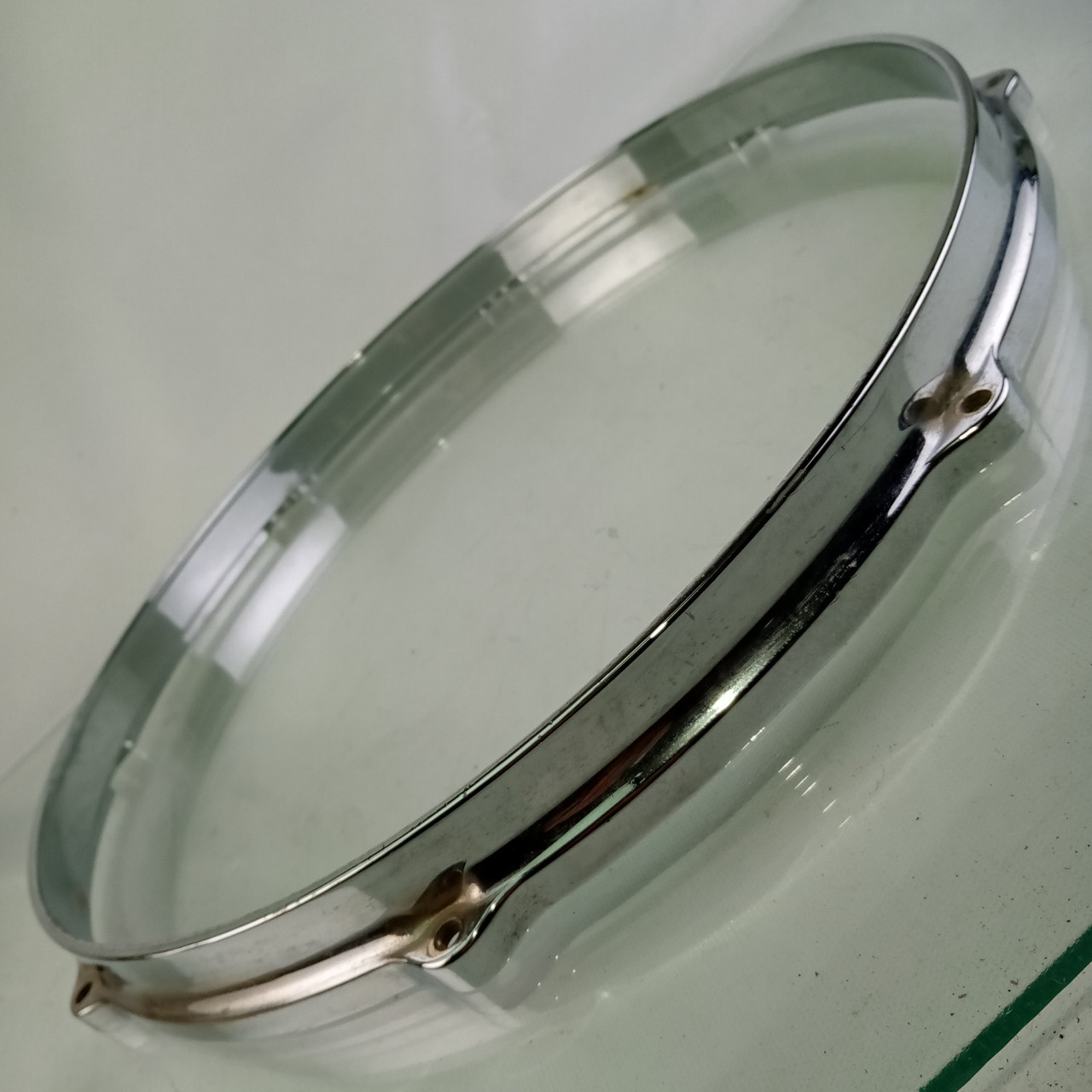 Gretsch 14"Die-Cast 8-Lug Floor Tom/Snare Drum Batter Rim/Hoop Chrome Vintage60s — main photograph