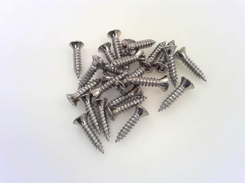 True Custom Shop® 24pk Chrome Pickguard Screws for Fender Strat & Tele & Bass image 1