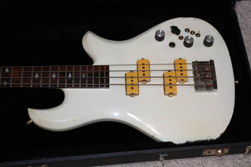 Vintage 1970s BC Rich Eagle Bass - Glitter Rock White image 1
