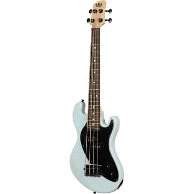 Kala Solidbody U-Bass Electric Bass Guitar - Powder Blue image 4