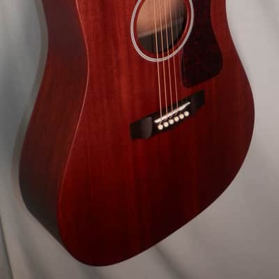 Guild USA D-20 Mahogany Natural Satin Finish Dreadnought Acoustic with case new image 10