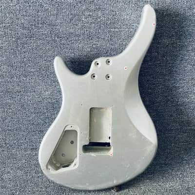Metallic Silver Electric Bass Guitar Body image 12