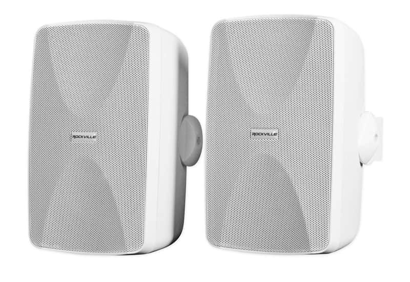 2 Rockville WET-7020W 5.25" 70V Commercial Indoor/Outdoor Wall Speakers in White image 1