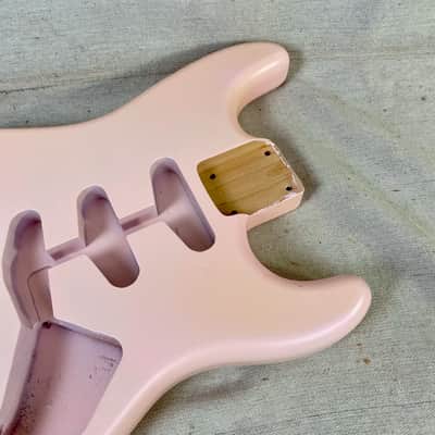 Unbranded Stratocaster Shell Pink Pearl Guitar Body SSS image 4