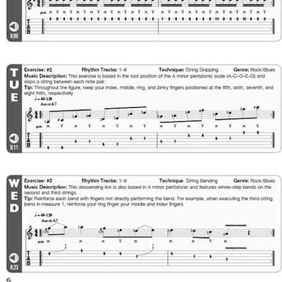 Guitar Aerobics - A 52-Week, One-Lick-Per-Day Workout Program for Developing, Improving & Maintaining Guitar Technique image 6