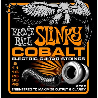 Ernie Ball 2722 Cobalt Hybrid Slinky Electric Guitar Strings Set (9 - 46) image 2