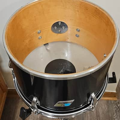 Vintage 1970s Ludwig 9x13 Black Cortex Concert Tom Blue & Olive Badge USA Classic Lugs image 6