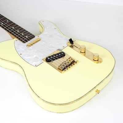 Fender Custom Telecaster 1999 MIJ Vintage White and Gold MINT The Edge U2 image 3