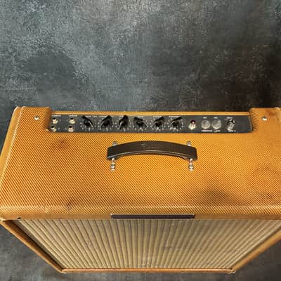 FENDER '59 BASSMAN - HANDWIRED by GEORGE ALESSANDRO - CUSTOM BUILT RELIC'D TWEED CABINET by ARMADILLO AMP WORKS image 4