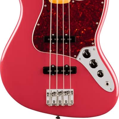Fender American Professional Classic Jazz Electric Bass. Maple Fingerboard, Faded Dakota Red image 1