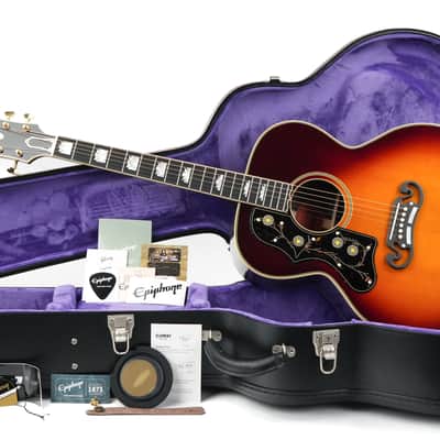 Epiphone Inspired by Gibson Custom Pre-War SJ200 Rosewood Reissue Vintage Sunburst Lefty image 3