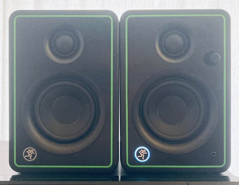 Mackie CR3-XBT 3" Active Studio Monitors with Bluetooth Connectivity (Pair) 2020 - Present - Black with Green Trim image 1