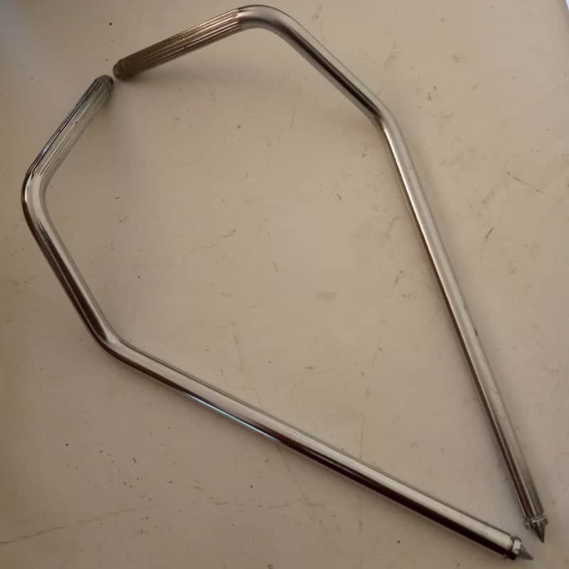 Premier LokFast Bass Drum Gull-Wing Spurs Vintage70s Elite UK Chrome Folding-Leg image 1