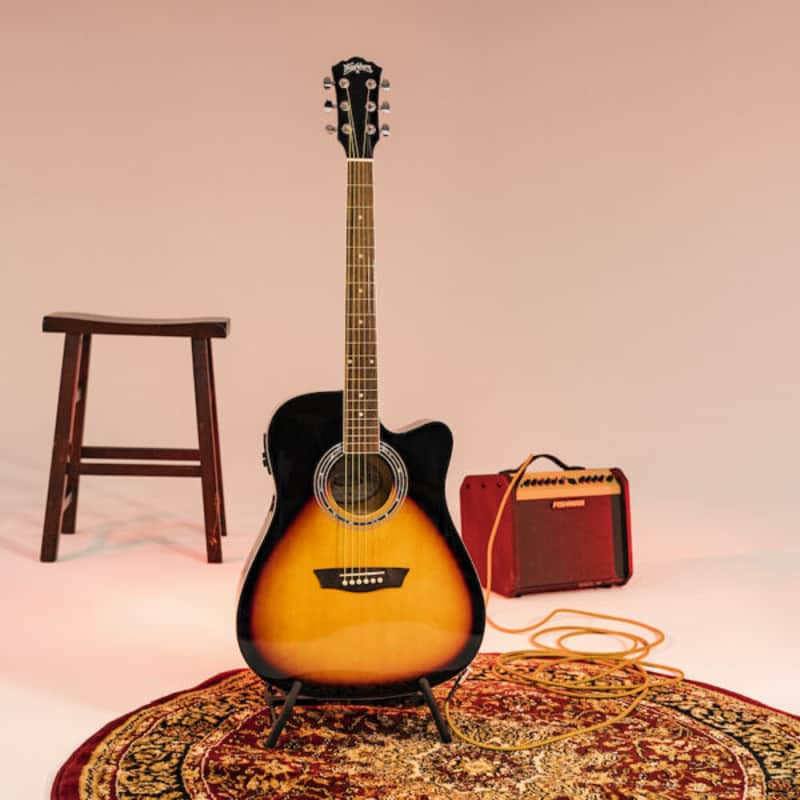 washburn wa90ce dreadnought acoustic electric guitar vintage tobacco sunburst Washburn WA90CE | Dreadnought Acoustic Electric Guitar. Tobacco Burst. New  with Full Warranty