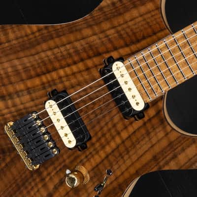 Mayones Regius 6 Custom Master Grade Curly Walnut - Natural Gloss image 11