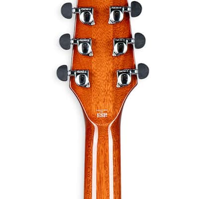 ESP LTD TL-6 Acoustic Electric Guitar. Quilted Maple Charcoal Burst image 7