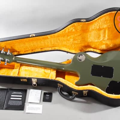 2022 Gibson Custom Shop Les Paul Custom Axcess Floyd Rose Olive Drab w/ OHSC + COA image 6