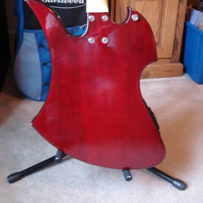 B.C. Rich Acoustic Series Mockingbird Crimson Red Transparent image 3