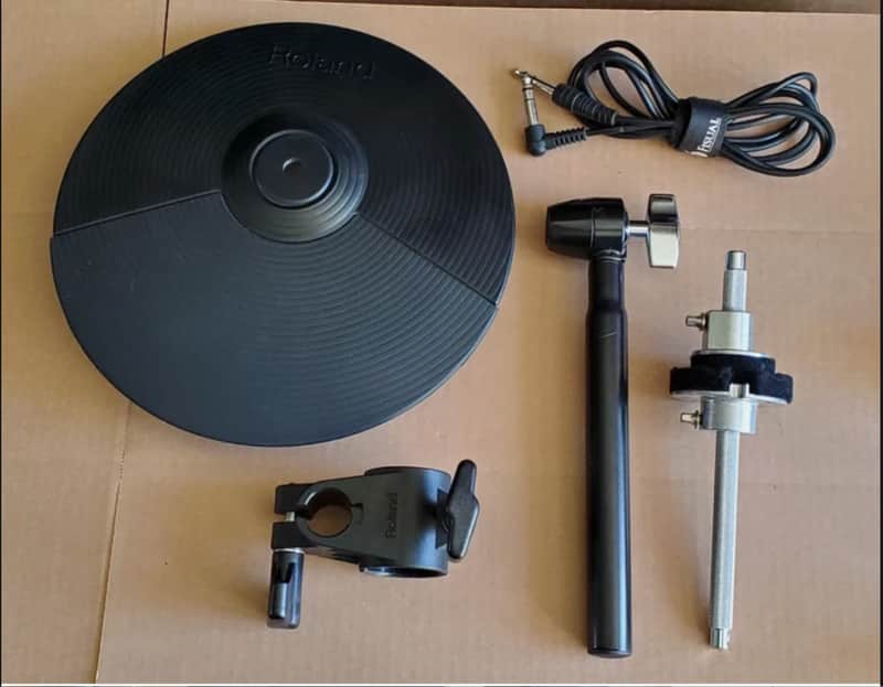 Roland CY-5 V-Cymbal 10" Dual-Trigger Pad with arm , clip, and cable image 1