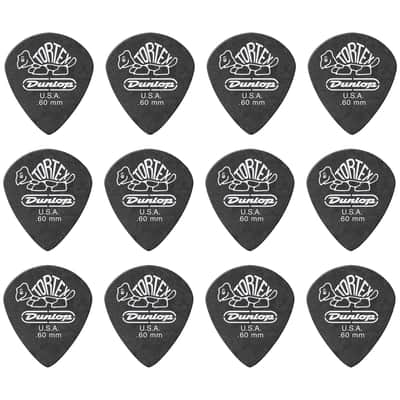 482P60 Tortex Pitch Black Jazz III 0,60 mm Sachet de 12 Dunlop image 1