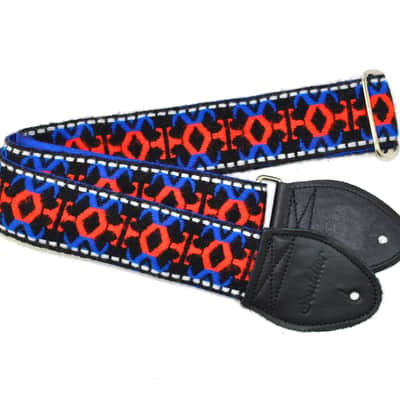 Souldier 'Pima' Black Vintage Guitar Strap on Seatbelt - 1324 image 2