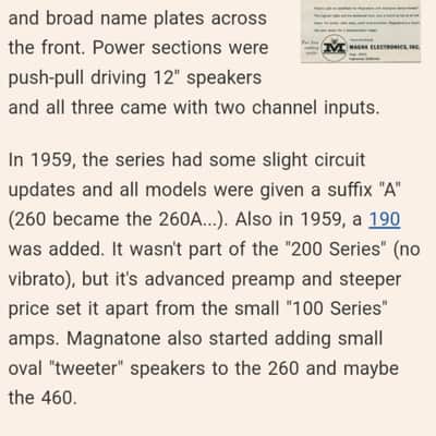 Vintage Magnatone Model 260 Custom (1959) image 11