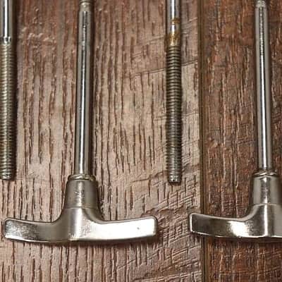 Percussion Plus 4-3/4" Bass Drum T Rods Chrome Vintage 4pk image 7